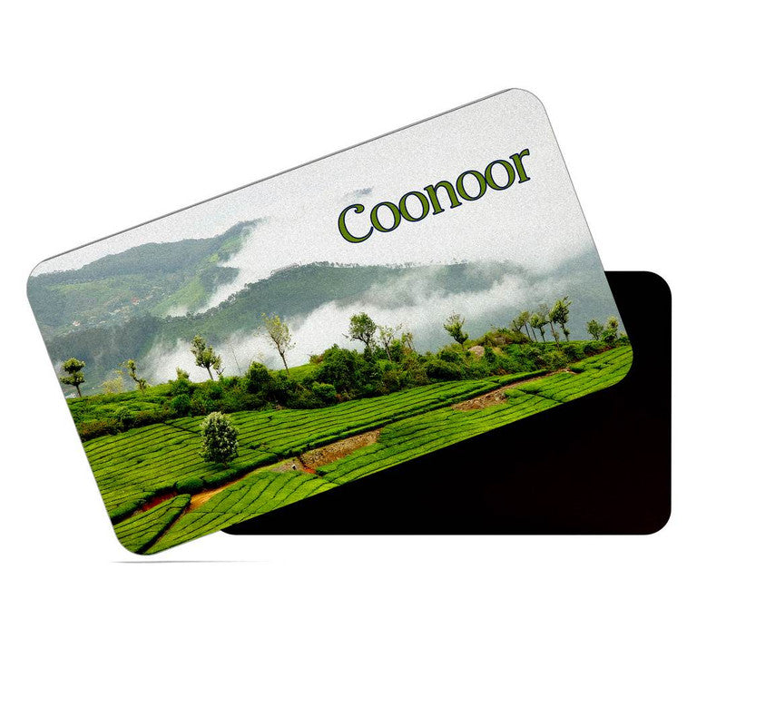 dhcrafts Rectangular Rubber Fridge Magnet / Magnetic Card Multicolor Tamil Nadu Coonoor Design Pack of 1 (8.6cm x 5.4cm)